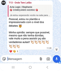 Depoimento de aluno